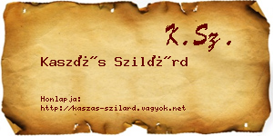 Kaszás Szilárd névjegykártya