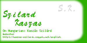 szilard kaszas business card