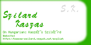 szilard kaszas business card